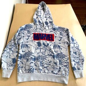 Marvel Comics Children’s Size Large 10-12 Hoodie in Grey with Marvel Characters